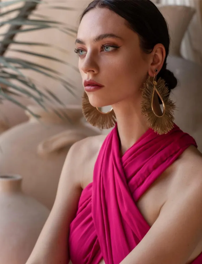 Erika Pea Earrings SALSA RAFIA EARRING Erika Pea Earrings SALSA RAFIA EARRING