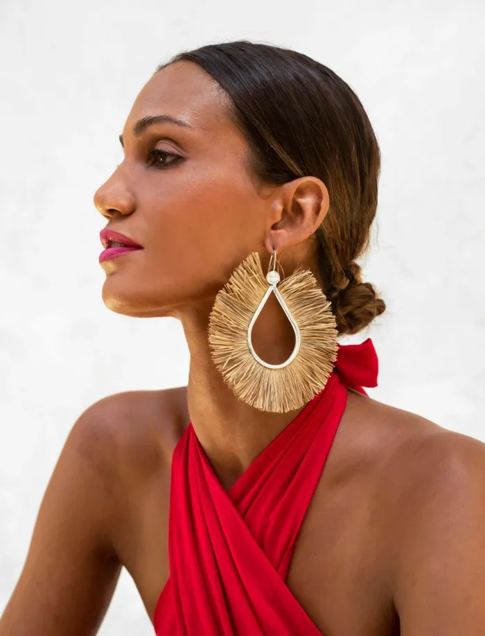 Erika Pea Earrings SALSA RAFIA EARRING Erika Pea Earrings SALSA RAFIA EARRING