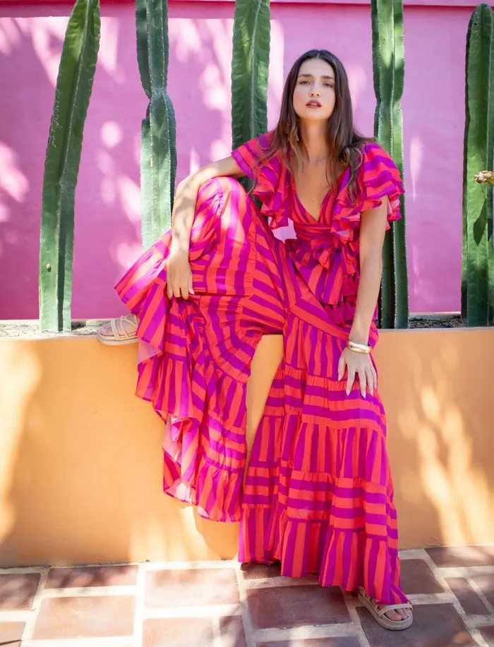 Erika Pea Earrings VALE JUMPSUIT STRIPE