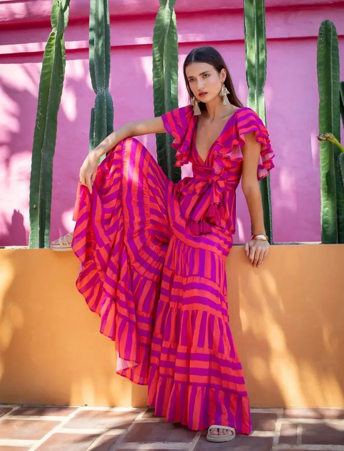Erika Pea Earrings VALE JUMPSUIT STRIPE