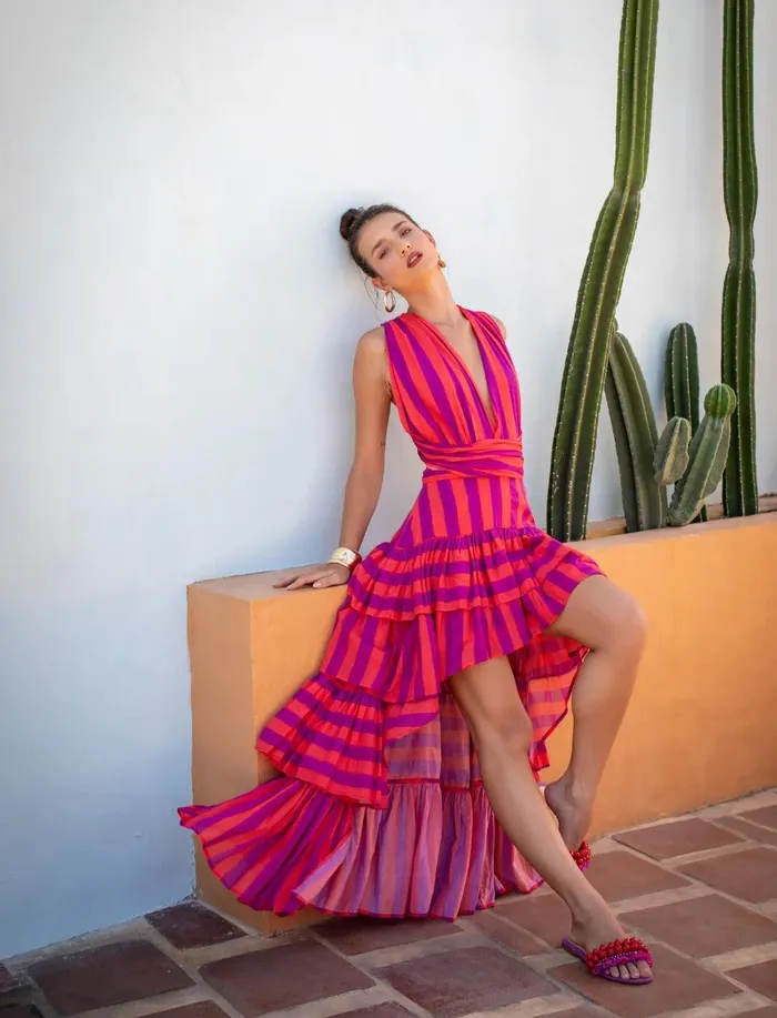Erika Pea Earrings YANA DRESS STRIPE
