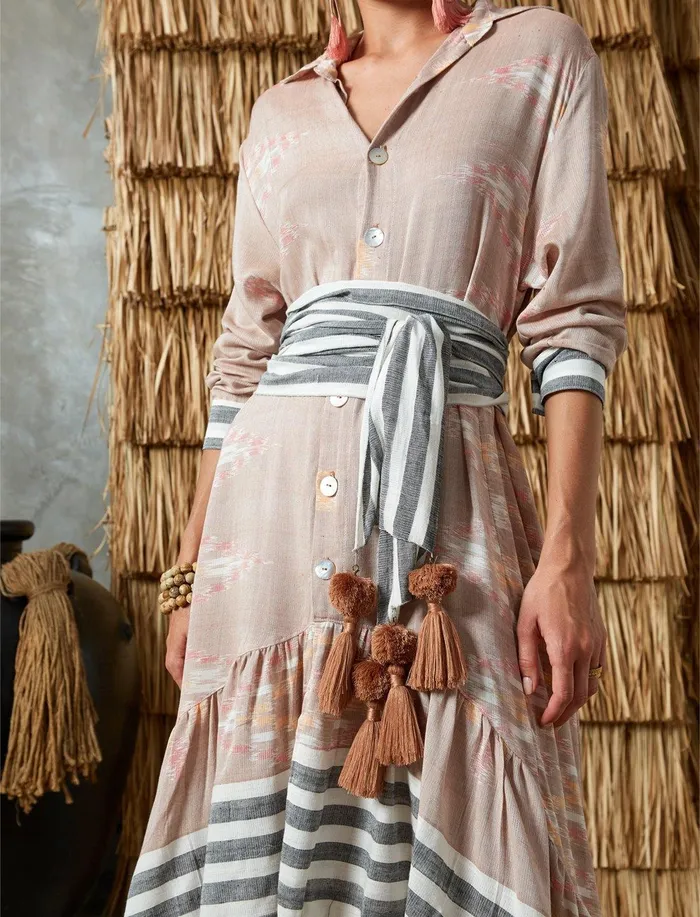 ESME SASH IKAT BELT Erika Pea Earrings