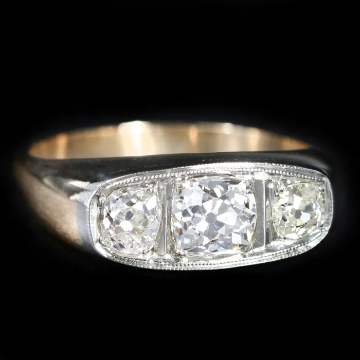 Estate 110 CTW Old Mine Cut Diamond Ring Rothschild Trading Company Rings