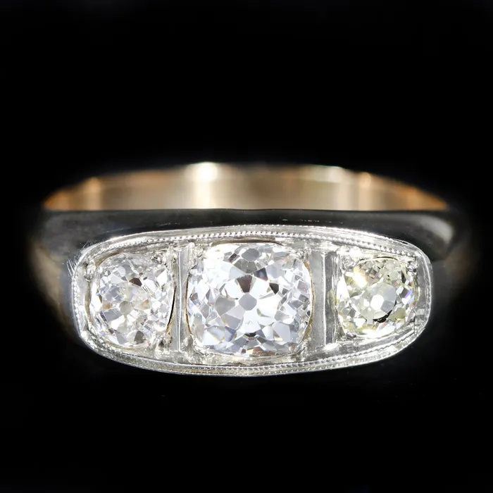 Estate 110 CTW Old Mine Cut Diamond Ring Rothschild Trading Company Rings