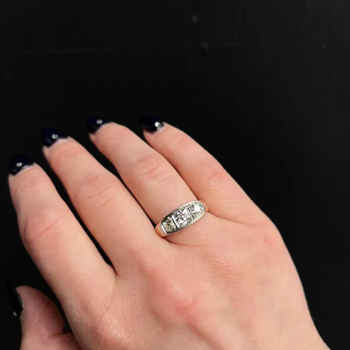Estate 110 CTW Old Mine Cut Diamond Ring Rothschild Trading Company Rings