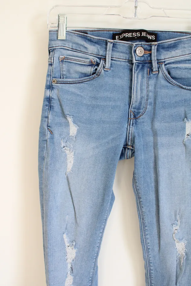 Express Earrings Express Ultimate Stretch Ankle Legging Mid Rise Jean 00
