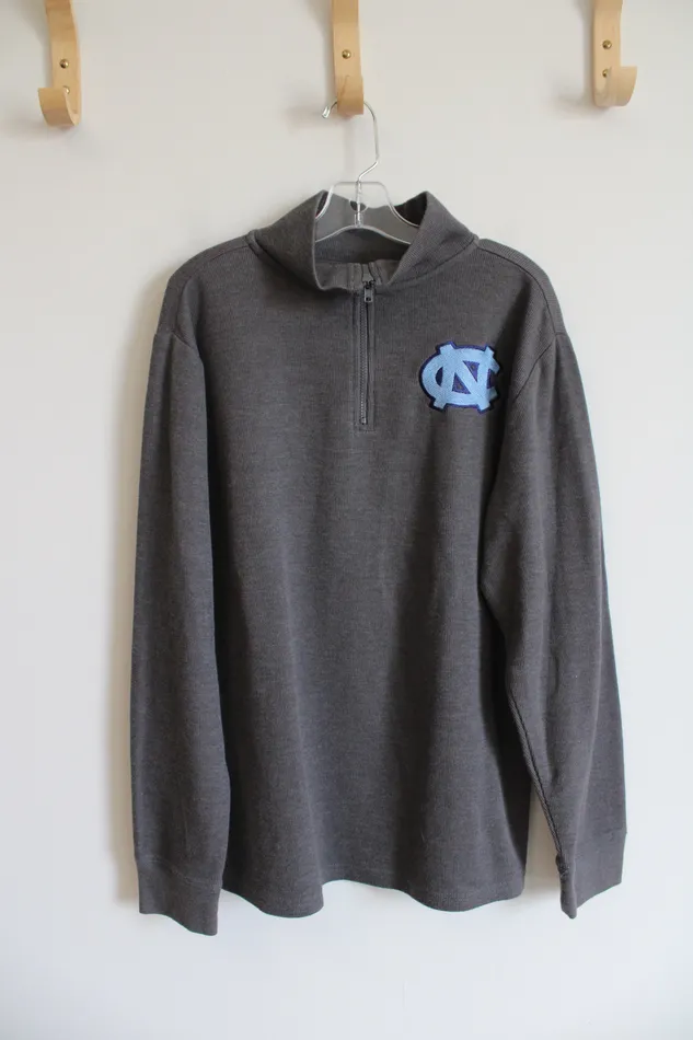 Faded Glory Rings Faded Glory Blue North Carolina Patch Gray Quarter Zip Sweatshirt Youth XL 1416 Faded Glory Rings Faded Glory Blue North Carolina Patch Gray Quarter Zip Sweatshirt Youth XL 1416