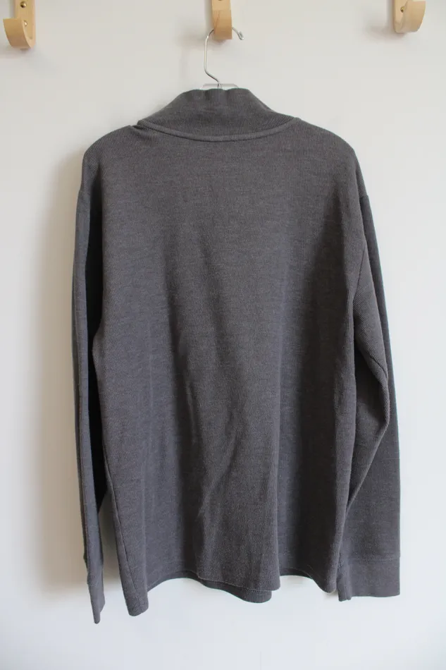 Faded Glory Rings Faded Glory Blue North Carolina Patch Gray Quarter Zip Sweatshirt Youth XL 1416