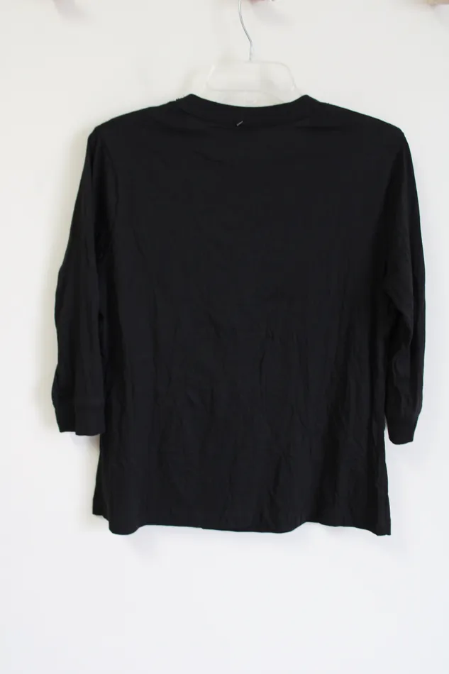 Faded Glory Rings NEW Faded Glory Black Beaded Long Sleeved Shirt
