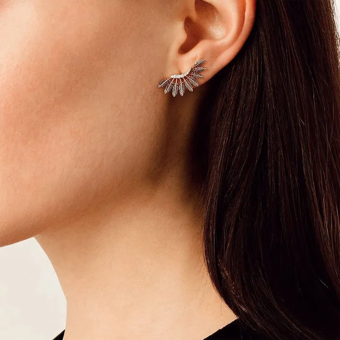 Feather Arc Earring Kismet by Milka Earrings