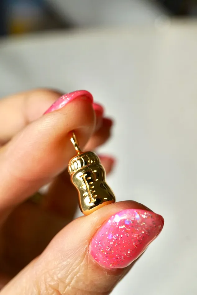 Foe Dear Earrings Baby Bottle Charm readytoship