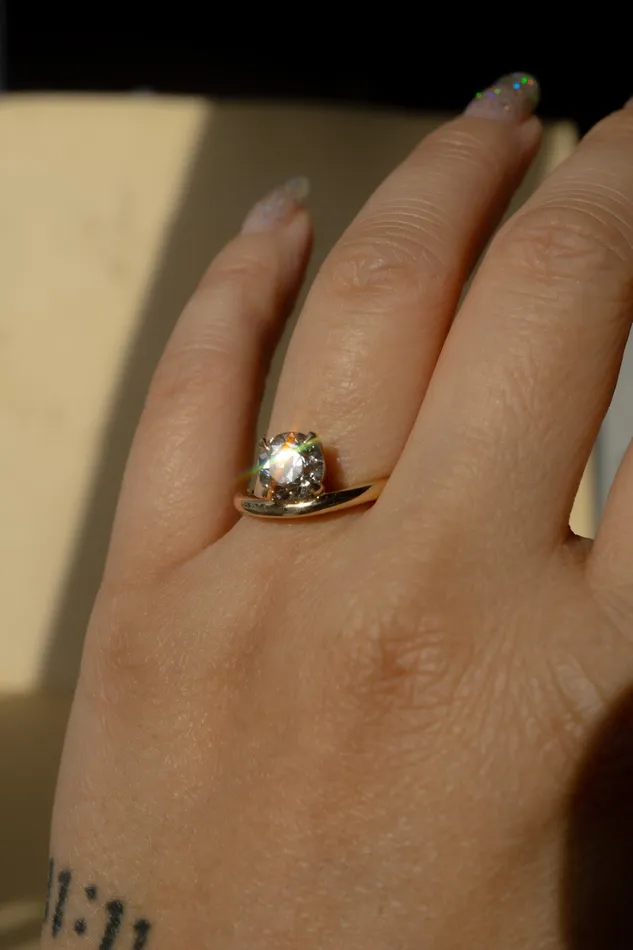 Foe Dear new Coalescence Ring 156ct White Old European Cut Round Lab Grown Diamond readytoship Rings