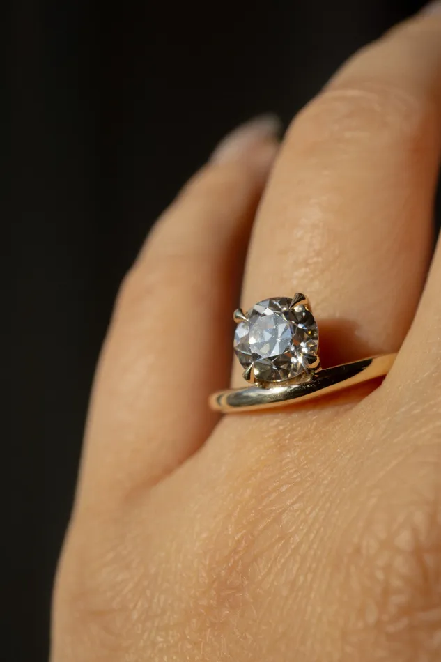 Foe Dear new Coalescence Ring 156ct White Old European Cut Round Lab Grown Diamond readytoship Rings