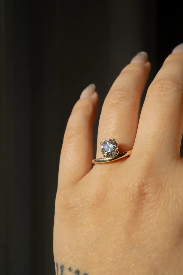 Foe Dear new Coalescence Ring 156ct White Old European Cut Round Lab Grown Diamond readytoship Rings