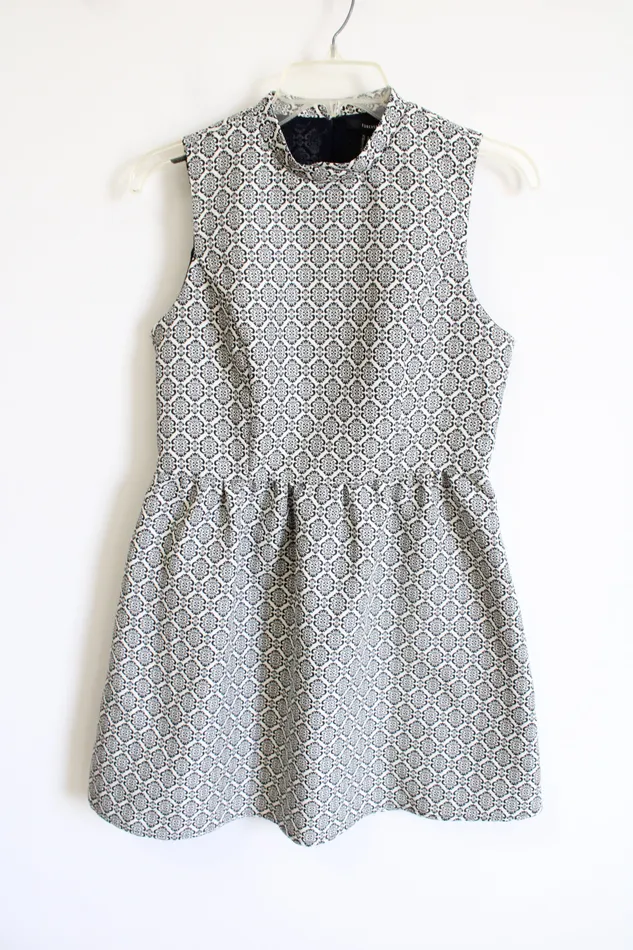 Forever 21 Forever 21 Navy Blue Cream Dress M Rings