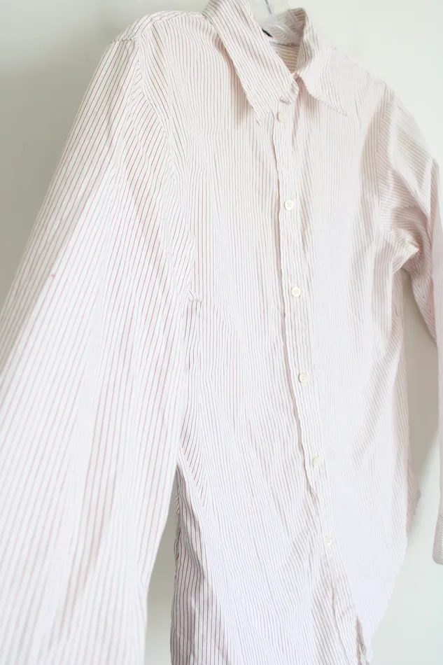 Gap Gap Red White Pinstriped Button Down Shirt 10 Rings