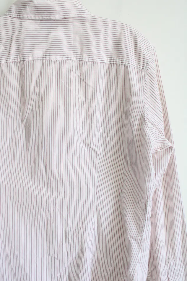 Gap Gap Red White Pinstriped Button Down Shirt 10 Rings