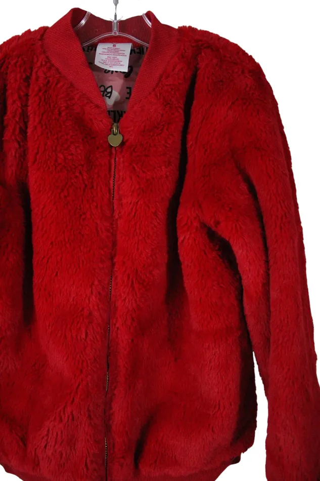 Garanimals Earrings Garanimals Red Faux Fur Jacket 8