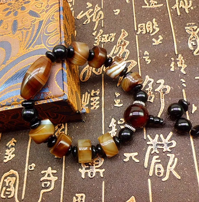 Genuine Tibetan Dzi Bead Bracelet for Men or Women Bryan Lim Bracelets
