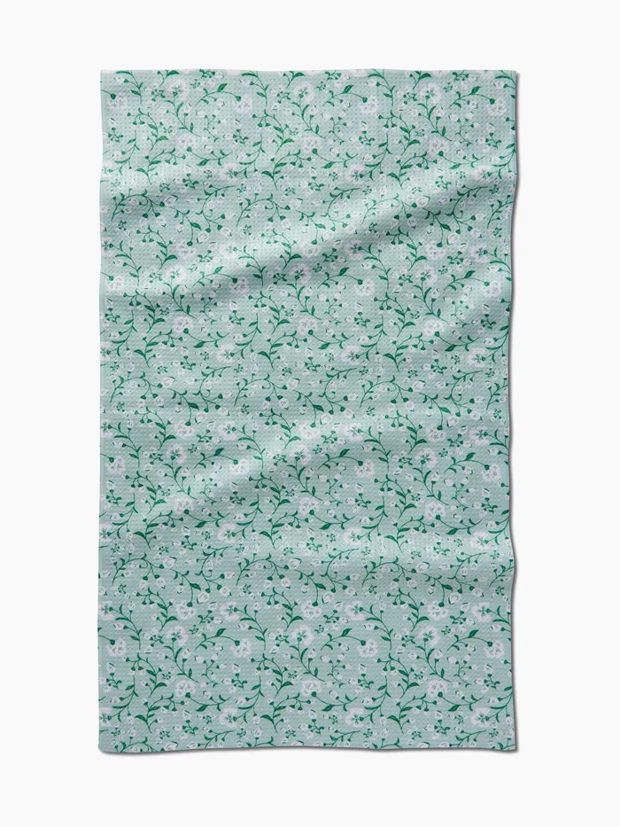 Geometry Plumbago Tea Towel Geometry Earrings
