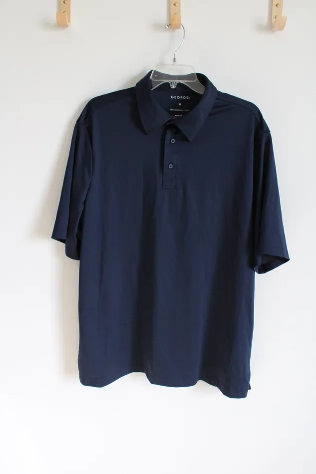 George Dark Navy Blue Polo Shirt XL George Rings