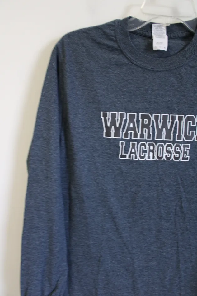 Gildan Warwick Lacrosse Gray Long Sleeved Shirt S Gildan Earrings