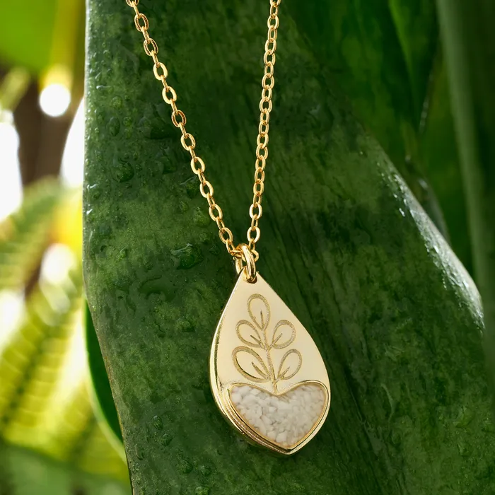 Gold White Turquoise Heart Leaf Necklace Chadds Ford Jewelry Necklaces