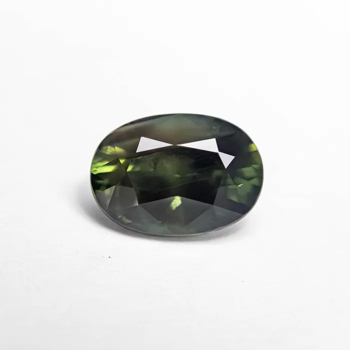 GreenTeal Brilliant Sapphire 149ct Oval Misfit Gems Rings