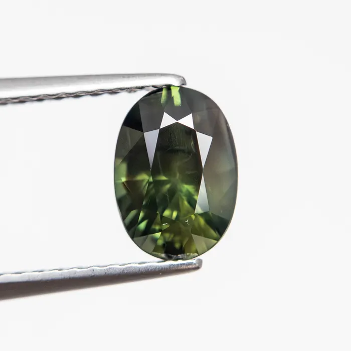 GreenTeal Brilliant Sapphire 149ct Oval Misfit Gems Rings