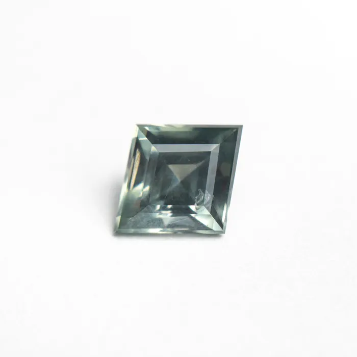 GreenTeal Step Cut Sapphire 125ct Lozenge Misfit Gems Rings