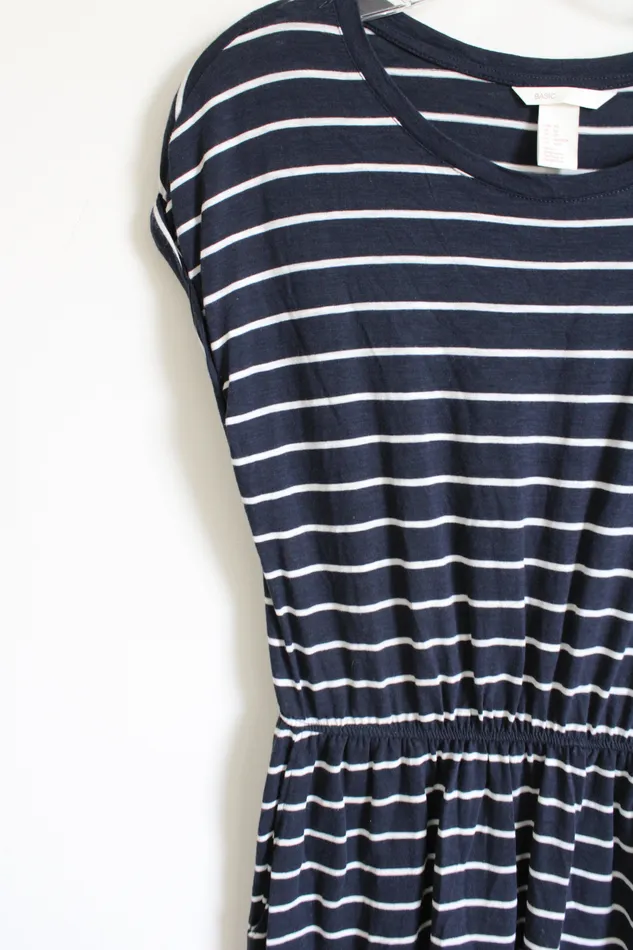HM Rings HM Navy Blue White Dress XS