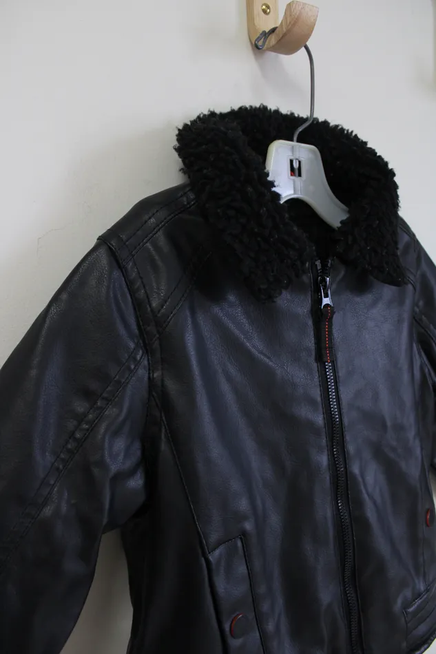 Hawke Co Faux Black Leather Jacket 3T Hawke Co Rings