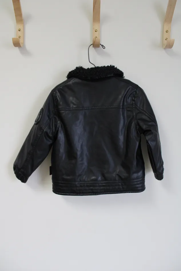 Hawke Co Faux Black Leather Jacket 3T Hawke Co Rings