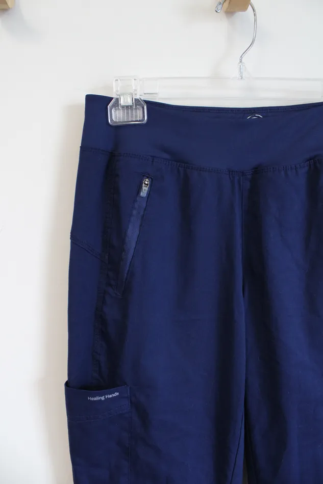 Helping Hands Rings Healing Hands Blue Scrub Pants XS