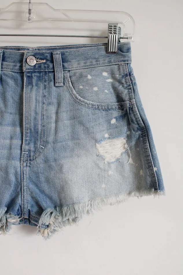 Hollister Denim Spotted Short Shorts 00 Hollister Earrings