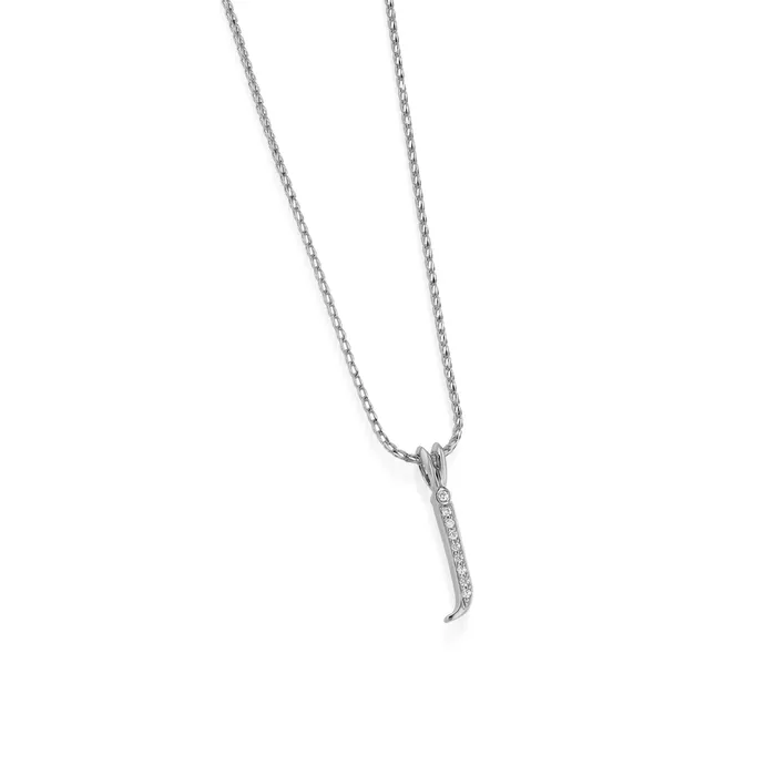 Initial J Diamond Pendant John Atencio Necklaces