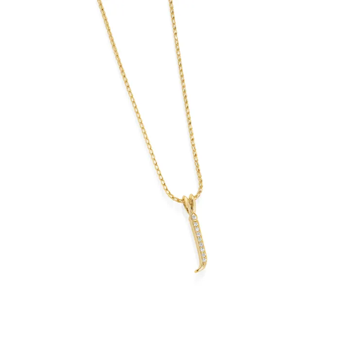 Initial J Diamond Pendant John Atencio Necklaces