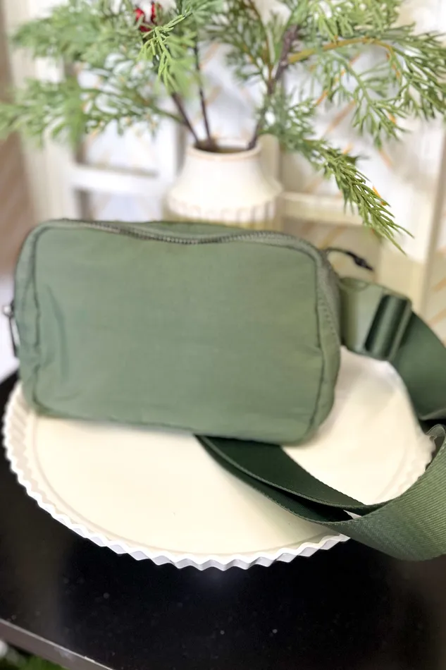 Iris Rainbow Boutique Olive Belt Bag Earrings