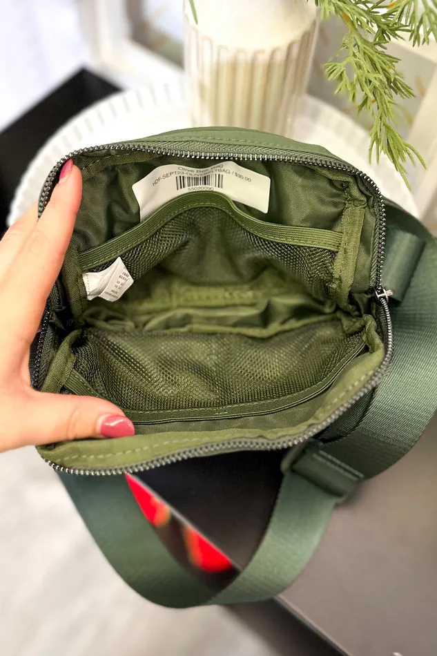 Iris Rainbow Boutique Olive Belt Bag Earrings Iris Rainbow Boutique Olive Belt Bag Earrings