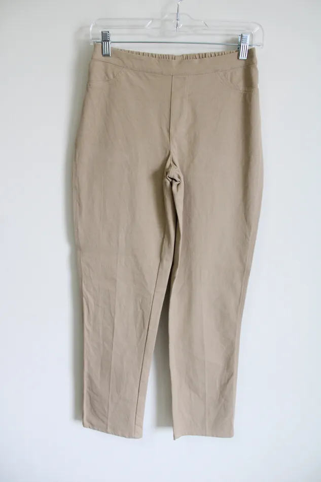 Isaac Mizrahi Earrings Isaac Mizrahi Live Tan Stretch Pant 4 Petite