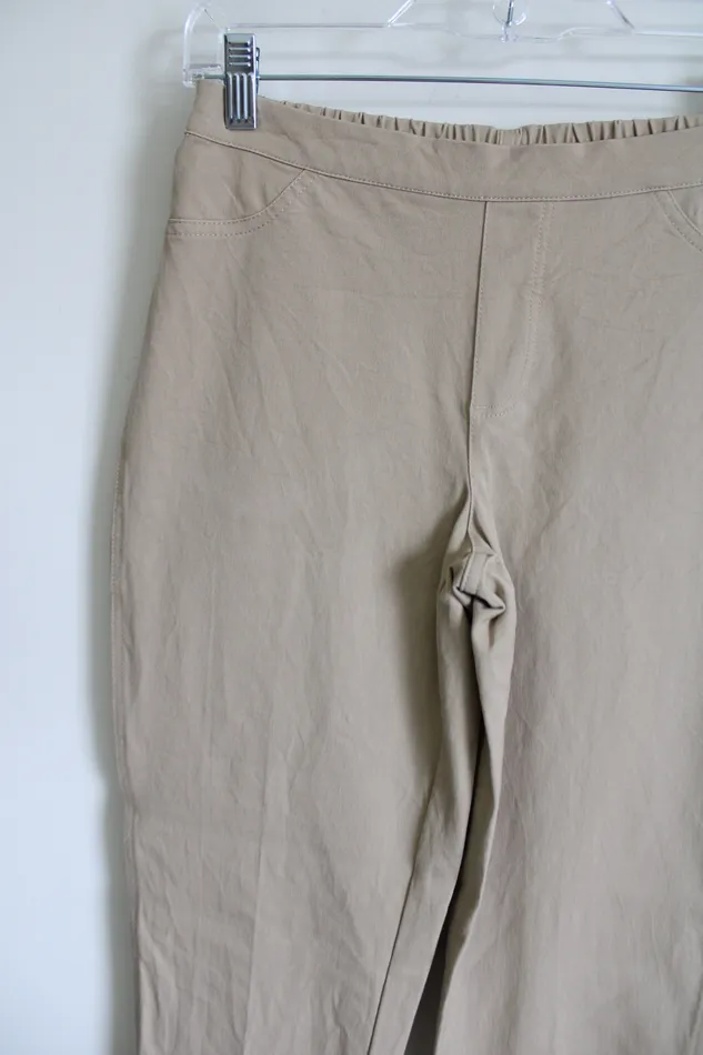 Isaac Mizrahi Earrings Isaac Mizrahi Live Tan Stretch Pant 4 Petite