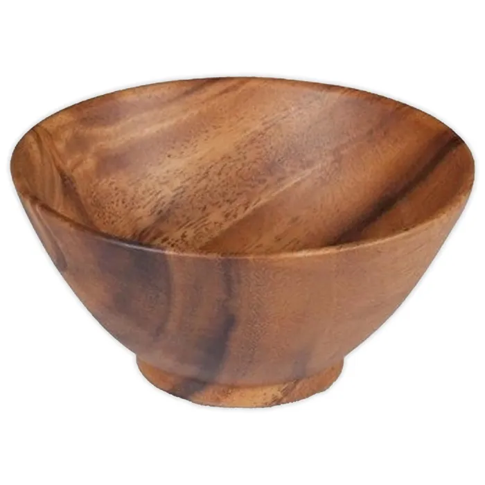 ISLANDERGRP Acacia Wood Individual Serving Rice Bowl Earrings