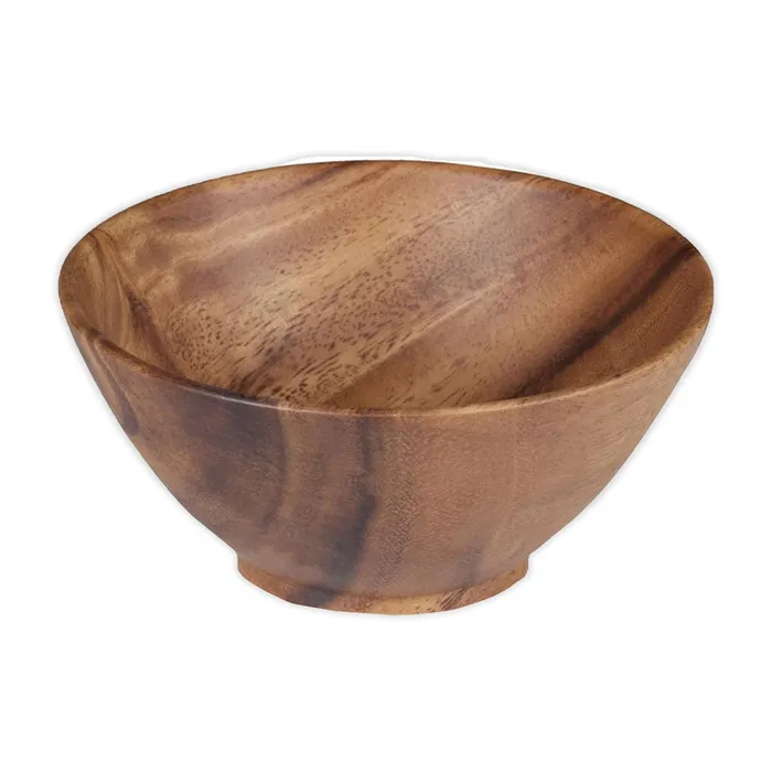 ISLANDERGRP Acacia Wood Individual Serving Rice Bowl Earrings