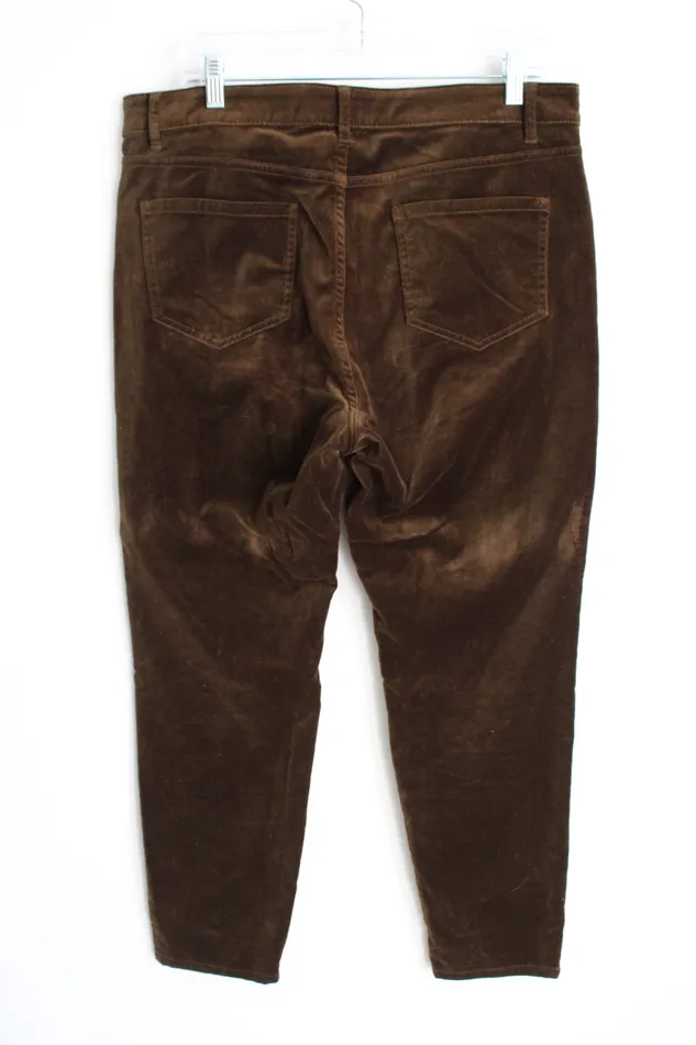 JJill Earrings JJill Brown Velvet Skinny Pant 14