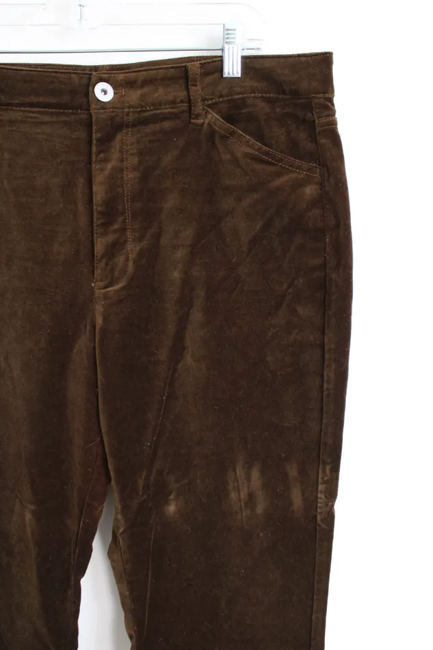 JJill Earrings JJill Brown Velvet Skinny Pant 14