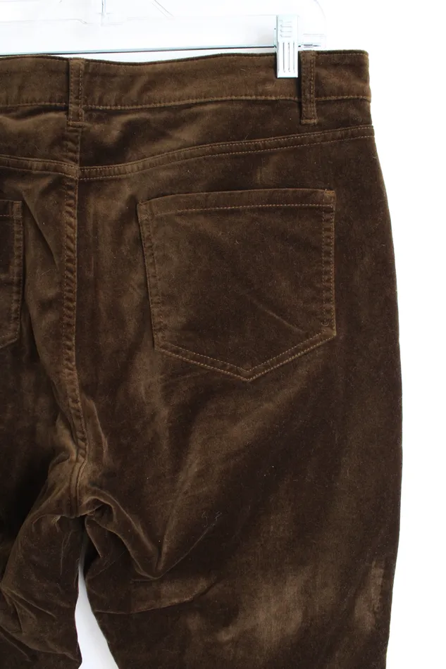 JJill Earrings JJill Brown Velvet Skinny Pant 14