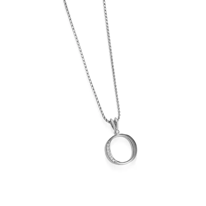 Jewelers Mutual Necklaces Initial O Diamond Pendant