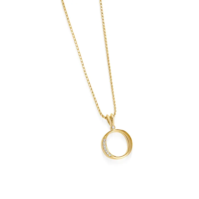 Jewelers Mutual Necklaces Initial O Diamond Pendant