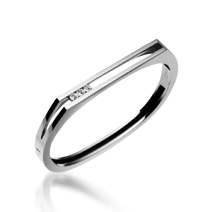 John Atencio Bracelets Lines Diamond Hinged Bracelet