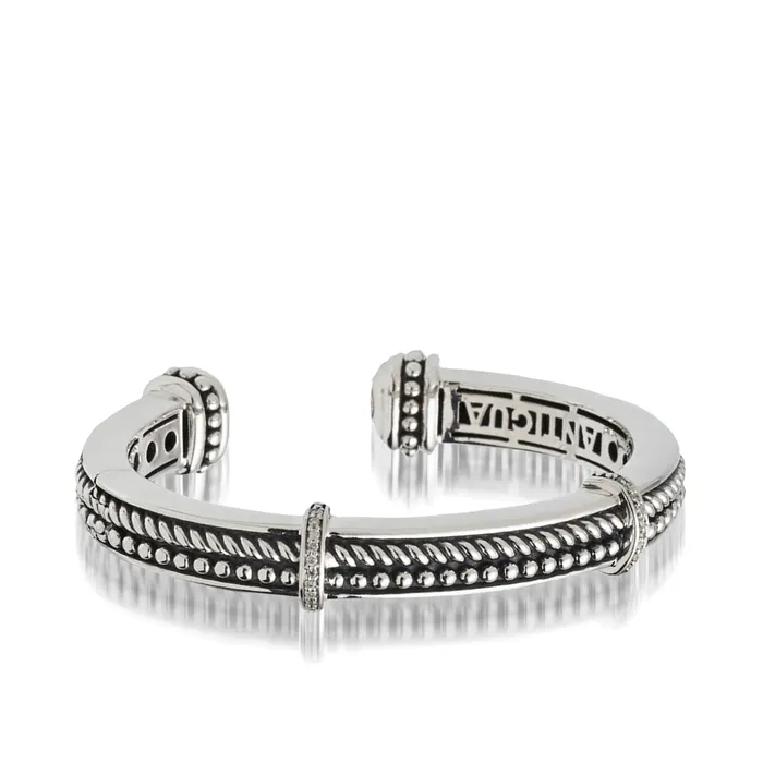 John Atencio Earrings Apollo Rope and Bead Cuff with Pave Diamonds John Atencio Earrings Apollo Rope and Bead Cuff with Pave Diamonds
